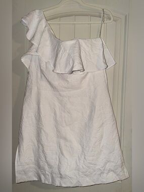 NWT Lilly Pulitzer Kipton One-Shoulder Romper in Resort White Pineapple Pucker